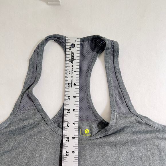 Xersion Performance Workout Top Woman's XS Slim Fit Grey Racer Back Straps Tank - Picture 6 of 11
